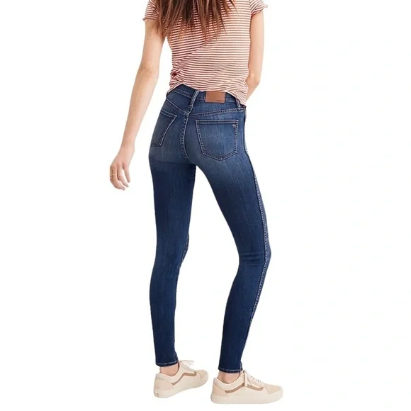 Madewell Jeans 10” High Rise Skinny Jeans Dark Wash Size 27 Style F4684 - Picture 2 of 12